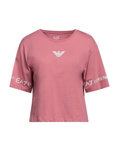 Ea7 Woman T-shirt Pastel Pink Size S Cotton