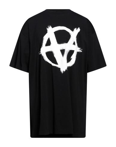 Vetements Man T-shirt Black Size Xl Cotton