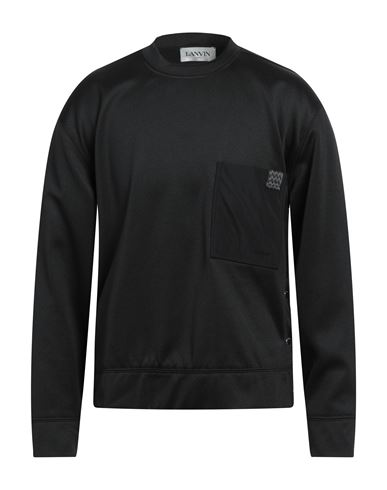Lanvin Man Sweatshirt Black Size S Polyester, Cotton, Polyamide
