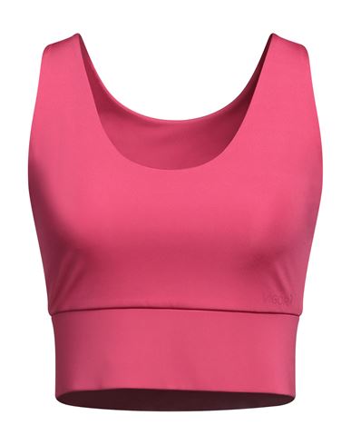 Ea7 Woman Top Fuchsia Size L Polyester, Elastane In Pink