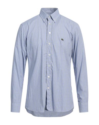 Etro Man Shirt Sky Blue Size 15 ½ Cotton