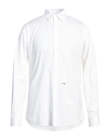 Dsquared2 Man Shirt White Size 44 Cotton, Elastane
