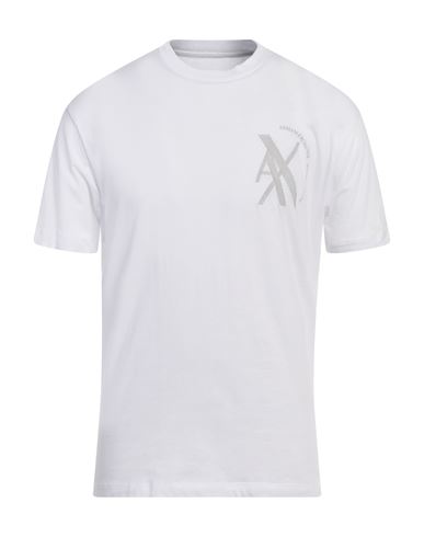 Armani Exchange Man T-shirt White Size L Cotton In White