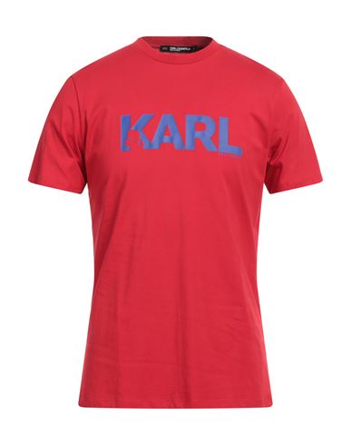 Karl Lagerfeld Man T-shirt Red Size Xxl Organic Cotton
