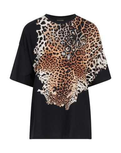 Roberto Cavalli Woman T-shirt Black Size 10 Cotton