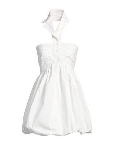 Philosophy Di Lorenzo Serafini Woman Mini Dress White Size 4 Cotton, Elastane In White