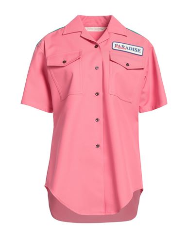 Palm Angels Woman Shirt Pink Size 6 Cotton, Polyester