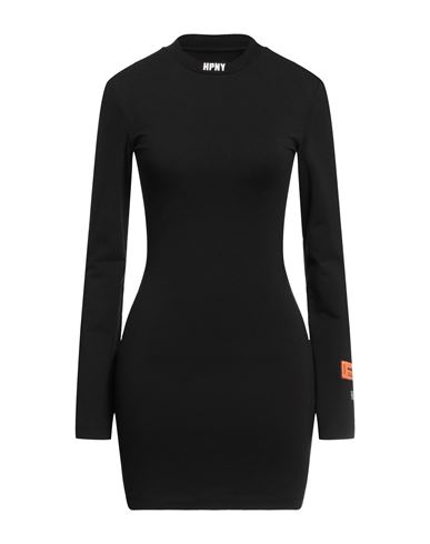 Shop Heron Preston Woman Mini Dress Black Size M Cotton, Polyester, Elastane