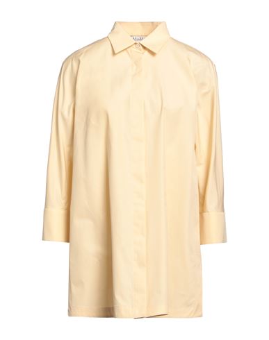 Max Mara Woman Shirt Beige Size 8 Cotton