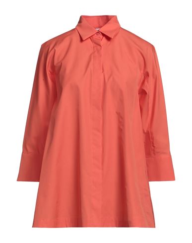 Max Mara Woman Shirt Orange Size 6 Cotton