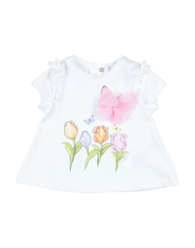 Shop Monnalisa Newborn Girl T-shirt White Size 3 Cotton