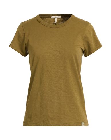 Rag & Bone Woman T-shirt Military Green Size L Pima Cotton In Green