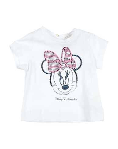 Monnalisa Newborn Girl T-shirt White Size 3 Cotton In White