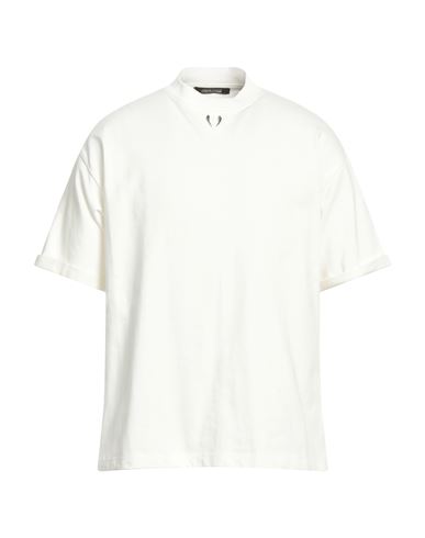 Roberto Cavalli Man T-shirt White Size L Cotton