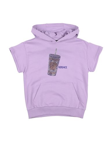 Shop Versace Young Toddler Girl Sweatshirt Lilac Size 6 Cotton, Polyester, Glass, Elastane In Purple