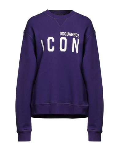 Shop Dsquared2 Woman Sweatshirt Purple Size Xs Cotton