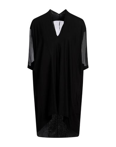 Masnada Woman Top Black Size 8 Cotton, Silk