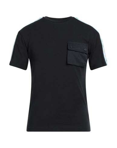 Kappa Man T-shirt Black Size S Cotton, Nylon