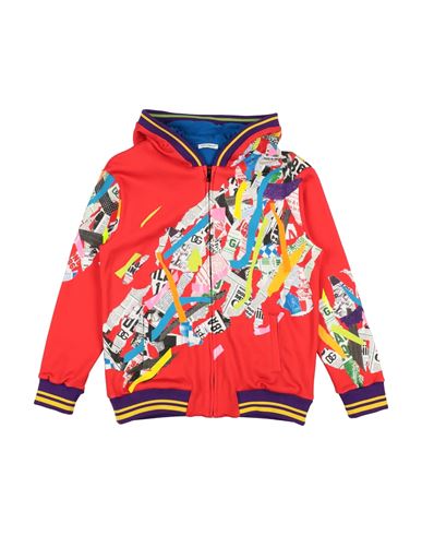 Dolce & Gabbana Toddler Boy Sweatshirt Red Size 4 Cotton, Polyurethane, Elastane In Red
