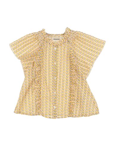 Zadig & Voltaire Toddler Girl Shirt Yellow Size 6 Cotton, Metal In Yellow