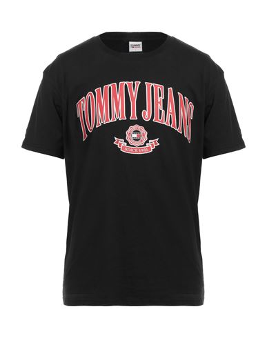 Tommy Jeans Man T-shirt Black Size Xl Cotton