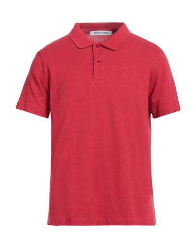 Trussardi Man Polo Shirt Red Size 3xl Cotton