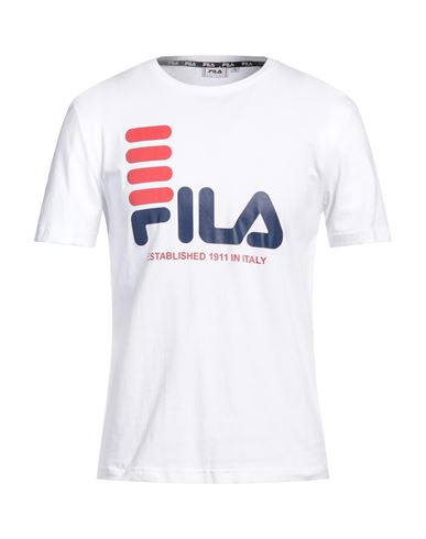 Shop Fila Man T-shirt White Size S Cotton