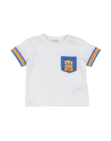Dolce & Gabbana Newborn Boy T-shirt White Size 3 Cotton, Viscose, Polyurethane In White