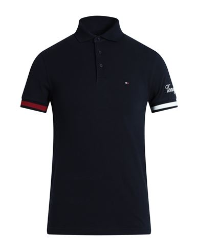 Tommy Hilfiger Man Polo Shirt Navy Blue Size Xs Cotton