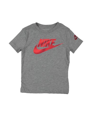 Nike Brandmark Tee Futura Toddler Boy T-shirt Grey Size 6 Cotton, Polyester In Grey