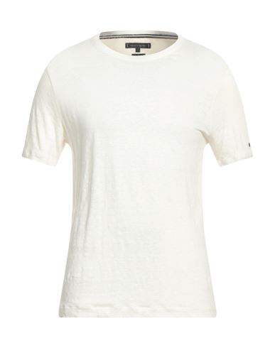 Tommy Hilfiger Man T-shirt White Size L Linen, Polyamide