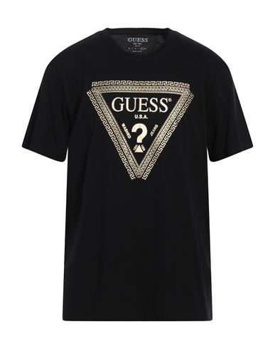 Guess Man T-shirt Black Size Xxl Cotton