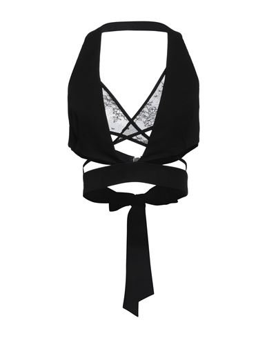 Dsquared2 Woman Top Black Size 2 Silk, Modal, Viscose, Polyamide
