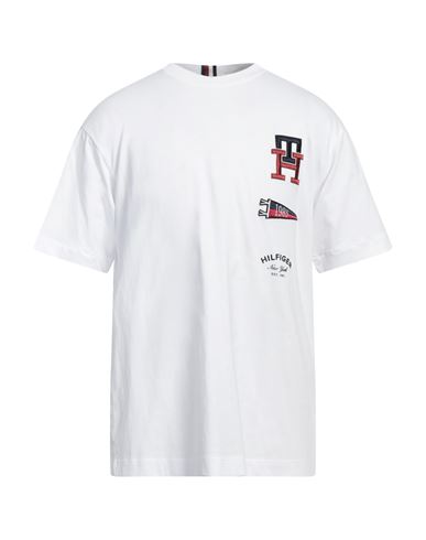 Tommy Hilfiger Man T-shirt White Size M Cotton