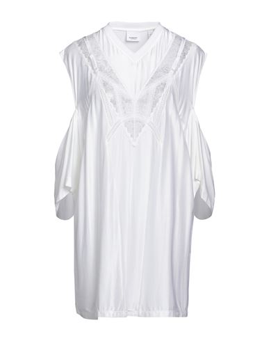 Burberry Woman T-shirt Cream Size 8 Viscose, Elastane, Polyamide In White