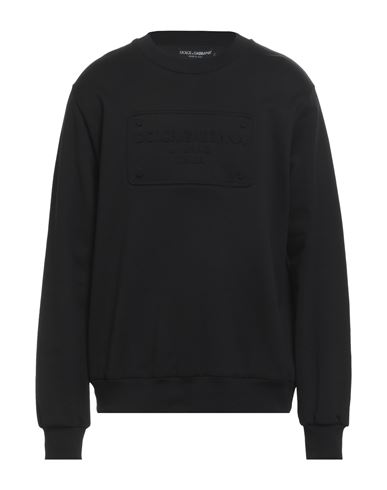 Dolce & Gabbana Man Sweatshirt Black Size 46 Cotton, Elastane