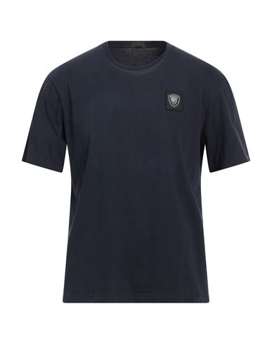 Shop Blauer Man T-shirt Navy Blue Size L Cotton