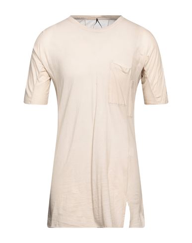 Masnada Man T-shirt Beige Size 40 Cotton