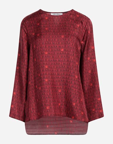 Max Mara Woman Top Brick Red Size 6 Silk