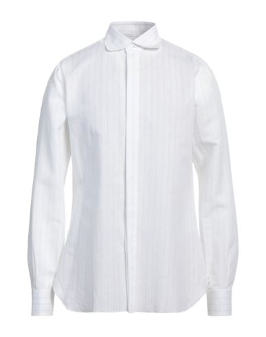 Isaia Man Shirt White Size 16 ½ Linen, Cotton
