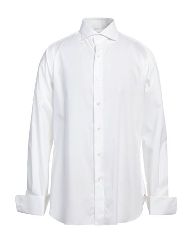 Isaia Man Shirt White Size 17 Cotton