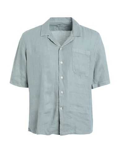 Shop Mastricamiciai Man Shirt Sage Green Size 15 ½ Linen