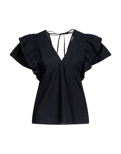 Tommy Hilfiger Woman Top Midnight Blue Size 8 Cotton