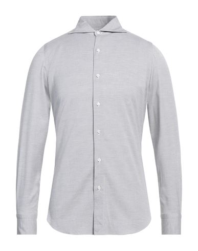 Shop Finamore 1925 Man Shirt Light Grey Size 15 ½ Cotton