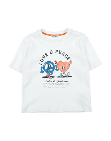 Dolce & Gabbana Toddler Boy T-shirt Off White Size 4 Cotton In Off White