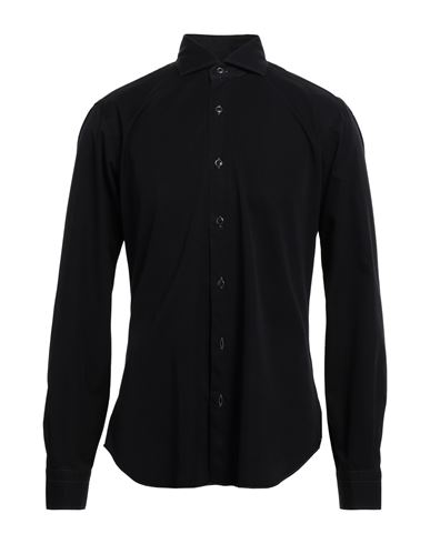 Barba Napoli Man Shirt Black Size 16 Cotton