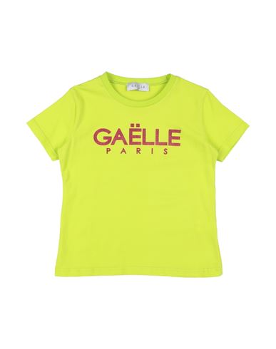 GAELLE PARIS GAËLLE PARIS TODDLER GIRL T-SHIRT LIME GREEN SIZE 6 COTTON, ELASTANE 