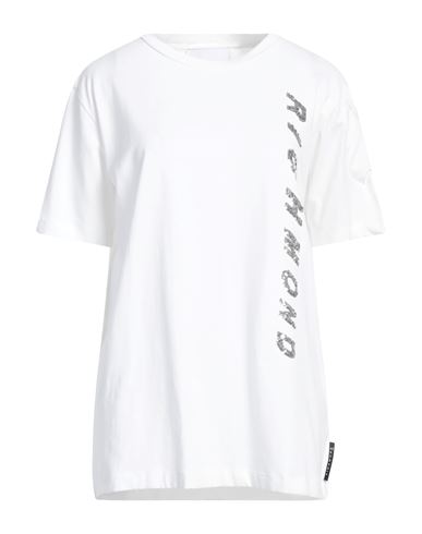 Richmond X Woman T-shirt White Size M Cotton, Lycra