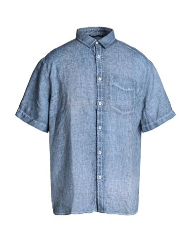 Ploumanac'h Man Shirt Slate Blue Size L Linen