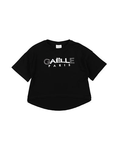GAELLE PARIS GAËLLE PARIS TODDLER GIRL T-SHIRT BLACK SIZE 6 COTTON, ELASTANE 